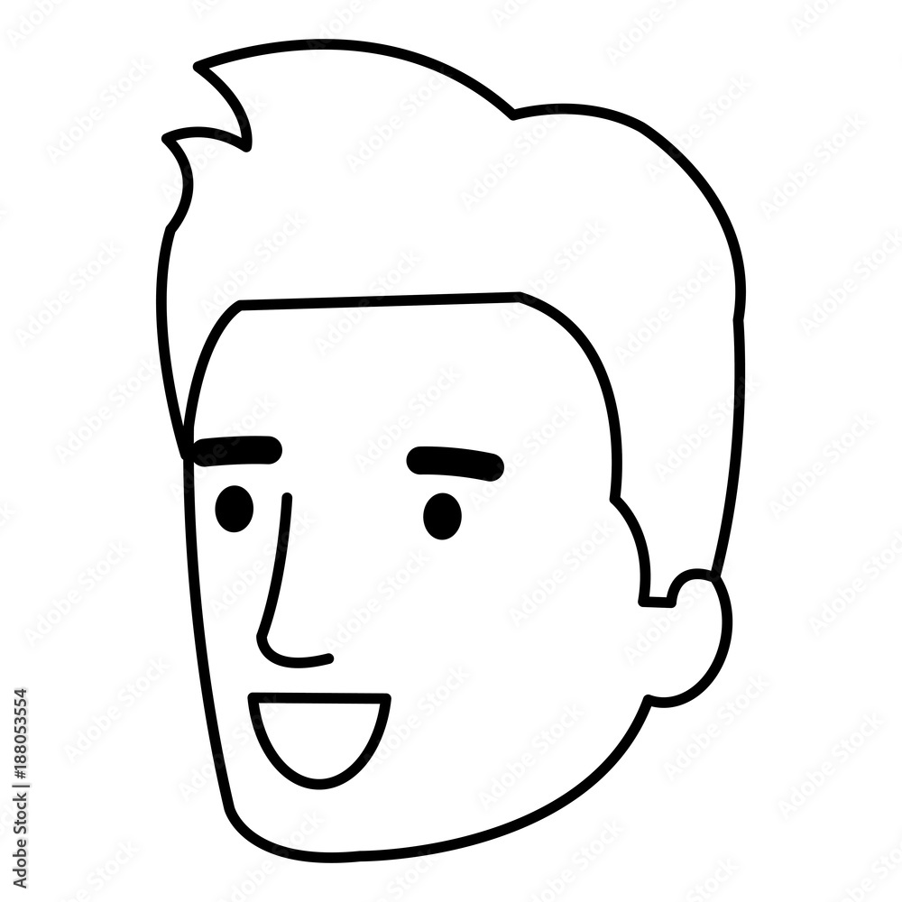 young man head avatar character young man head avatar character