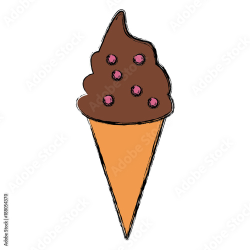 Ice cream cone icon vector illustration graphic design