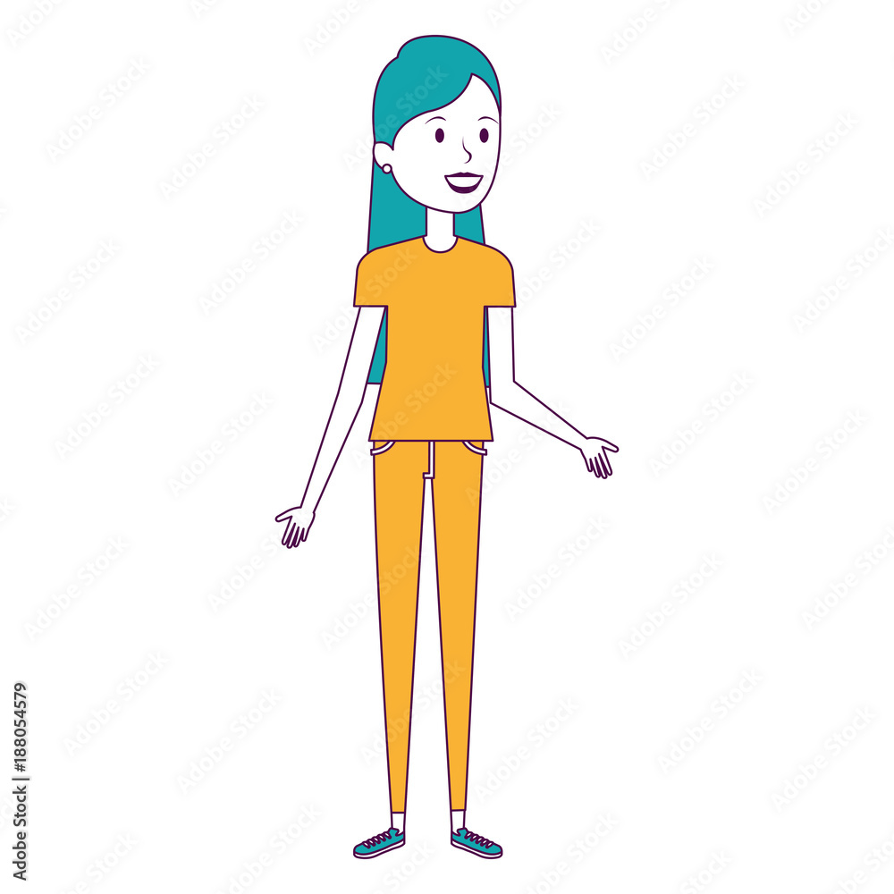 Fototapeta premium beautiful woman avatar character