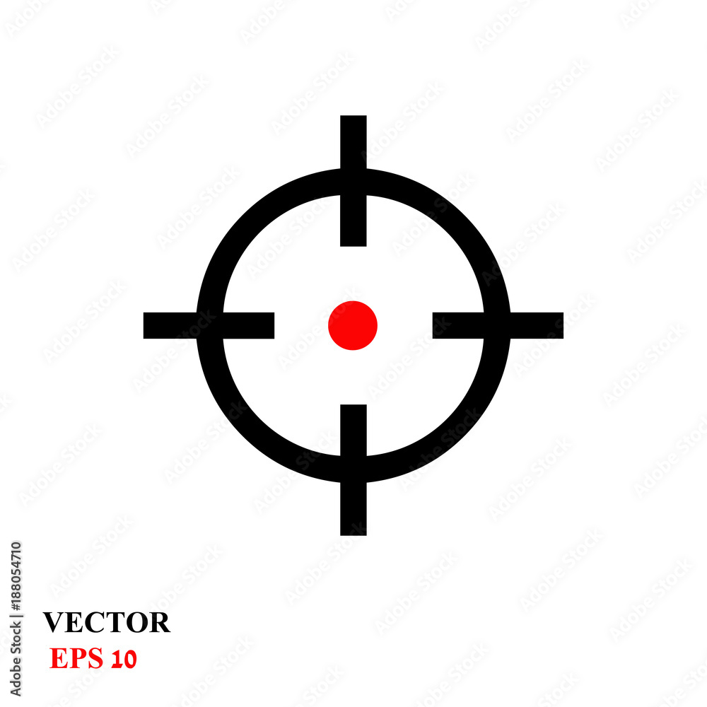 Target icon, sight sniper symbol isolated on white background Target icon, sight sniper symbol isolated on white background