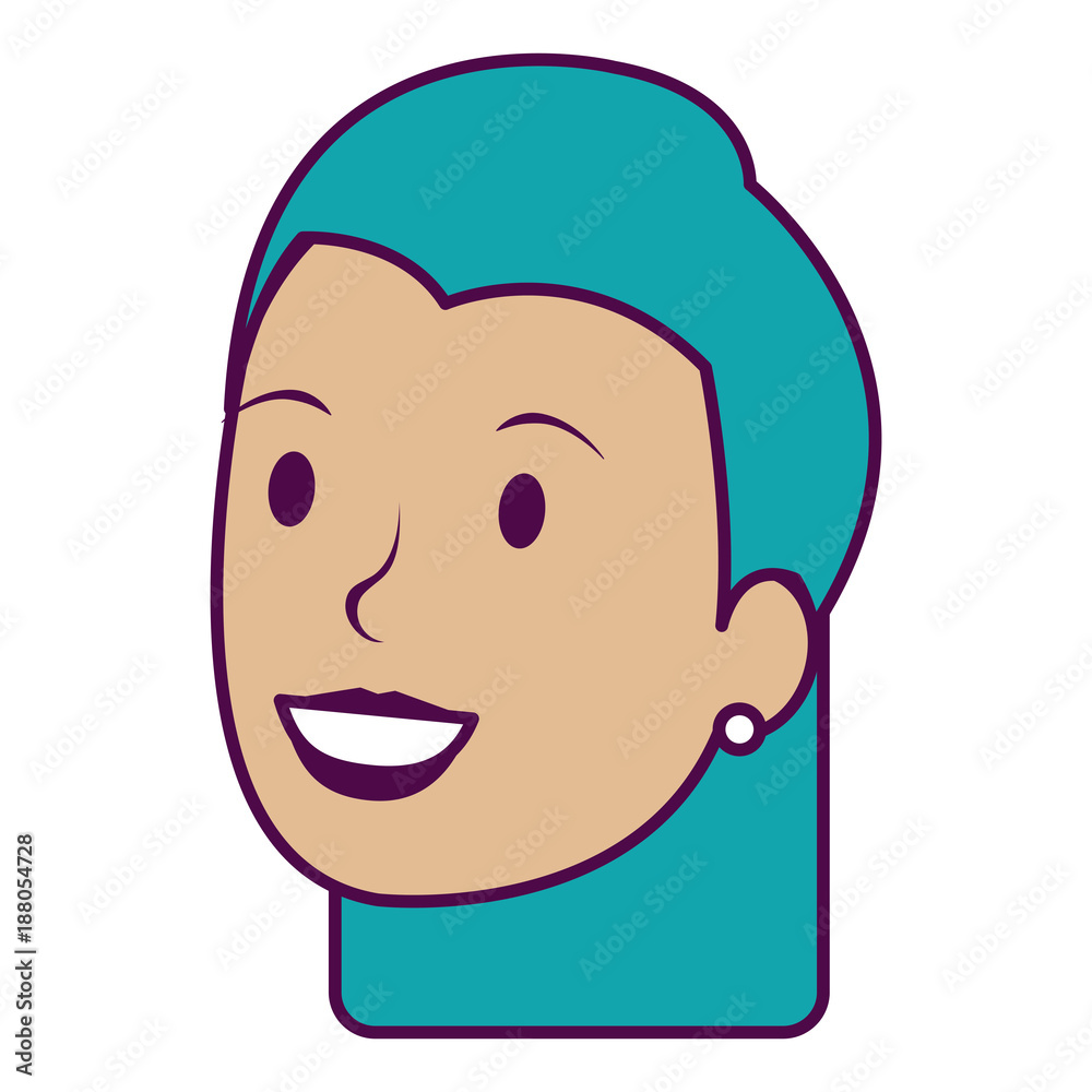 beautiful woman head avatar character