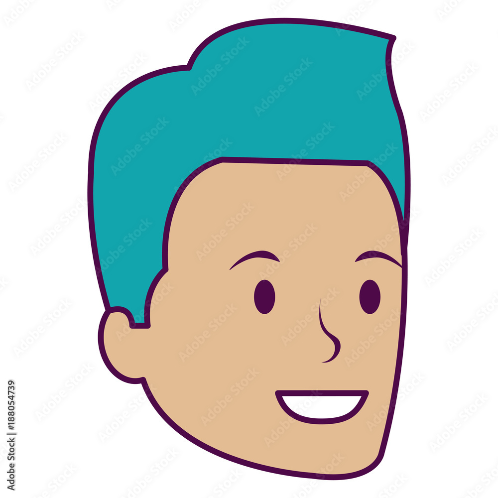 young man head avatar character young man head avatar character