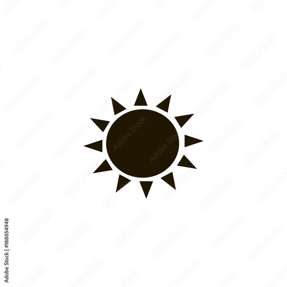 Sun icon. flat design