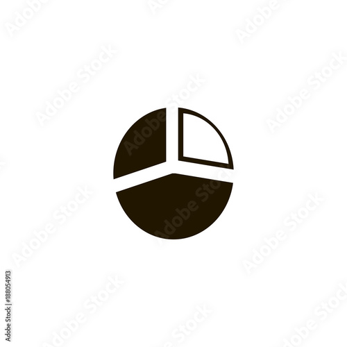 pie chart icon. flat design photo