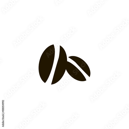 Coffee beans icon. flat design