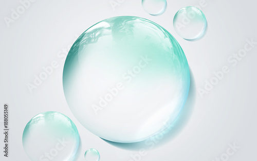transparent water droplets © LHG