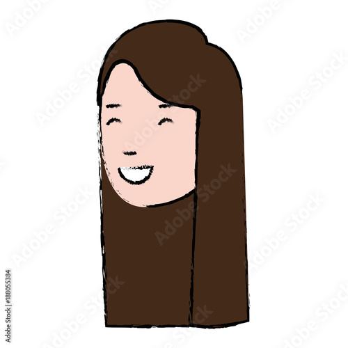 beautiful woman head avatar character