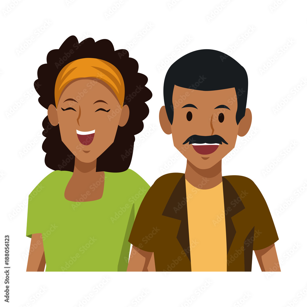 Couple of friends cartoon icon vector illustration graphic design Couple of friends cartoon icon vector illustration graphic design