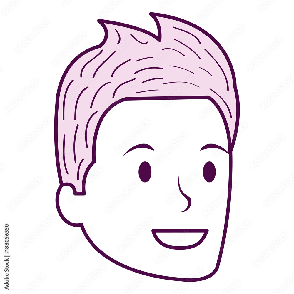 Obraz premium young man head avatar character