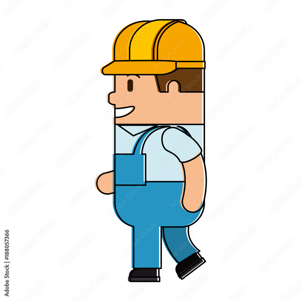 funny builder avatar character