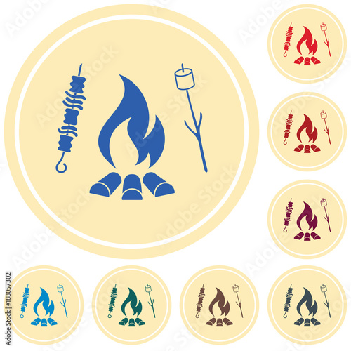 Grilled zephyr and  kebab icon