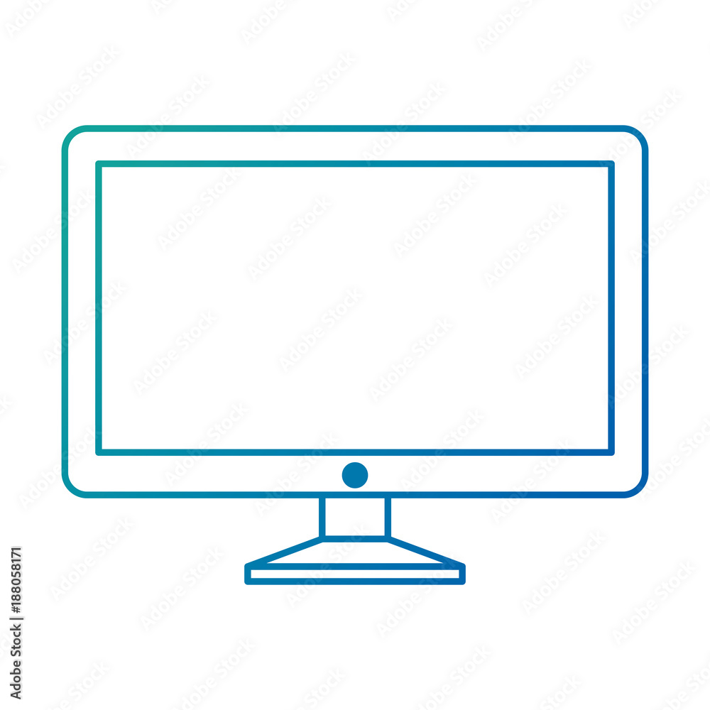 monitor computer isolated icon