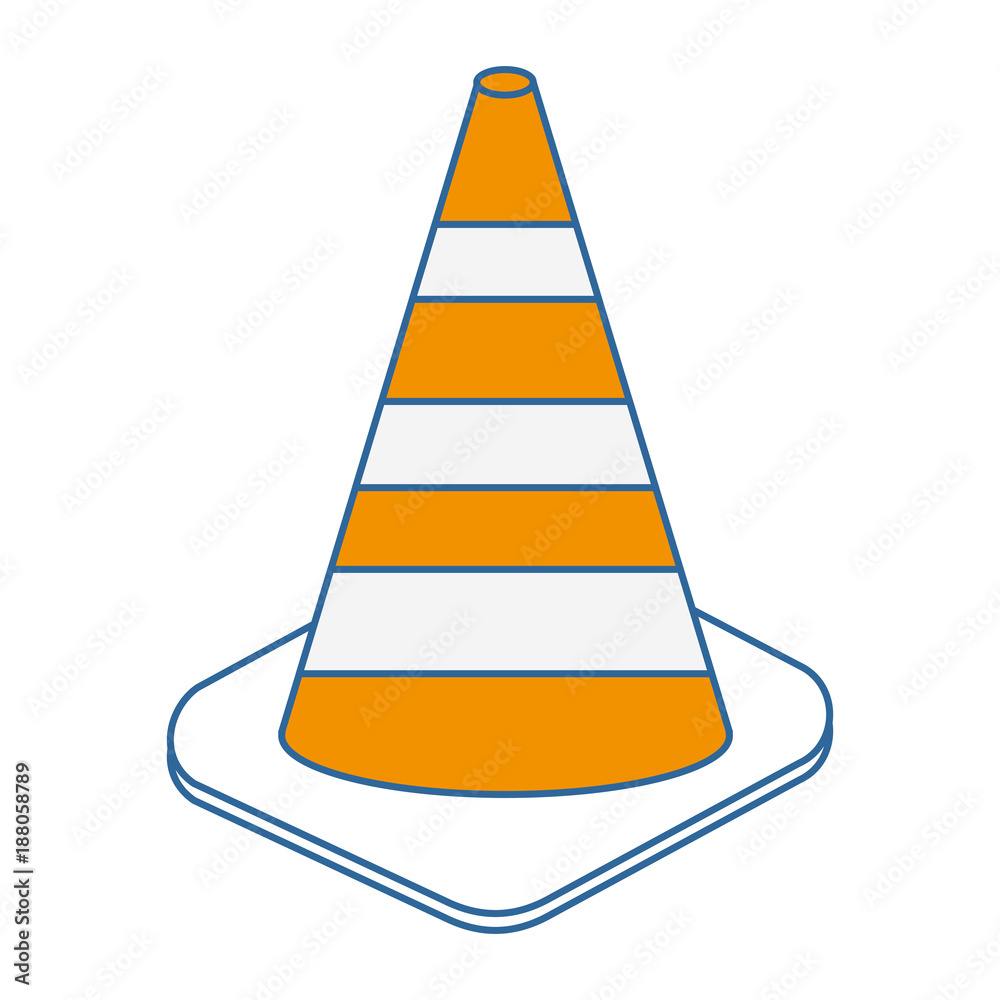 construction cones isolated icon construction cones isolated icon
