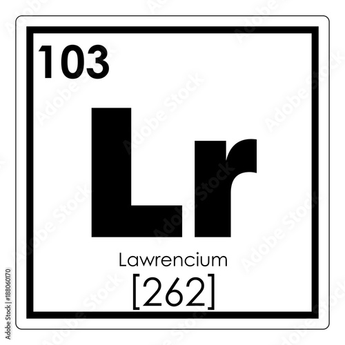 Tablou pe pânză Lawrencium chemical element