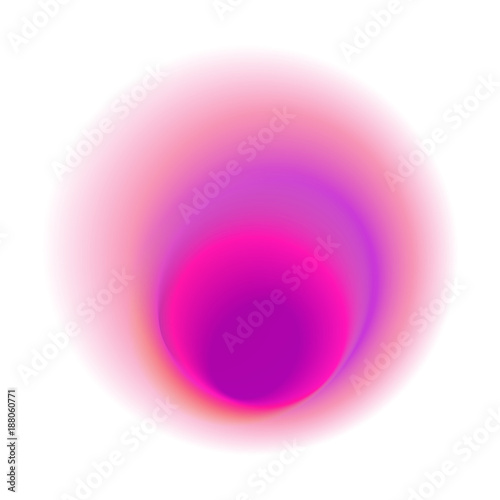   Purple blurred hole pattern. Violet radial spot with round rose colored vector texture. Pink gradient rings isolated on white background.