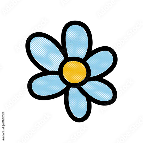grated beautiful flower with cute petals design