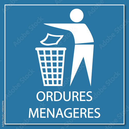 Logo ordures ménagères.