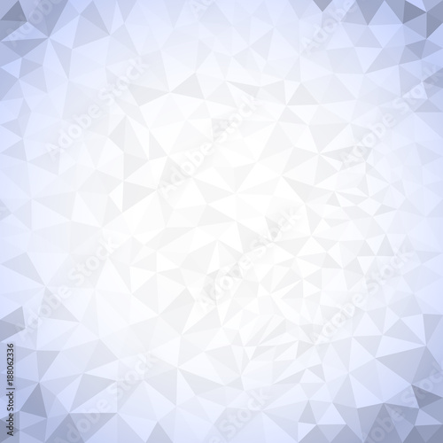 Abstract polygonal background. White blue grey abstract geometric background with triangular polygons - low poly.