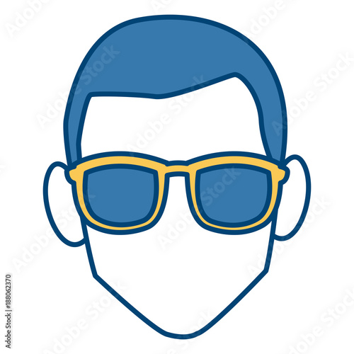 Faceless man with glasses icon vector illustration graphic design