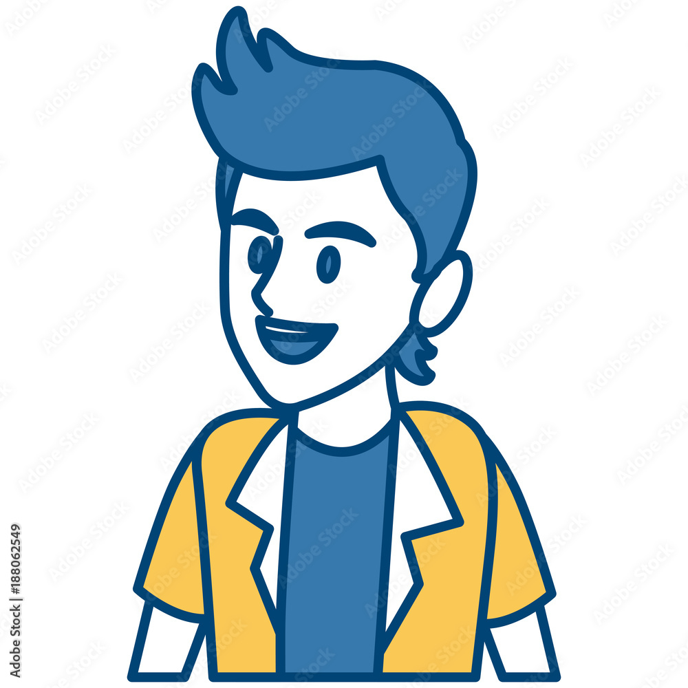 Man profile cartoon icon vector illustration graphic design