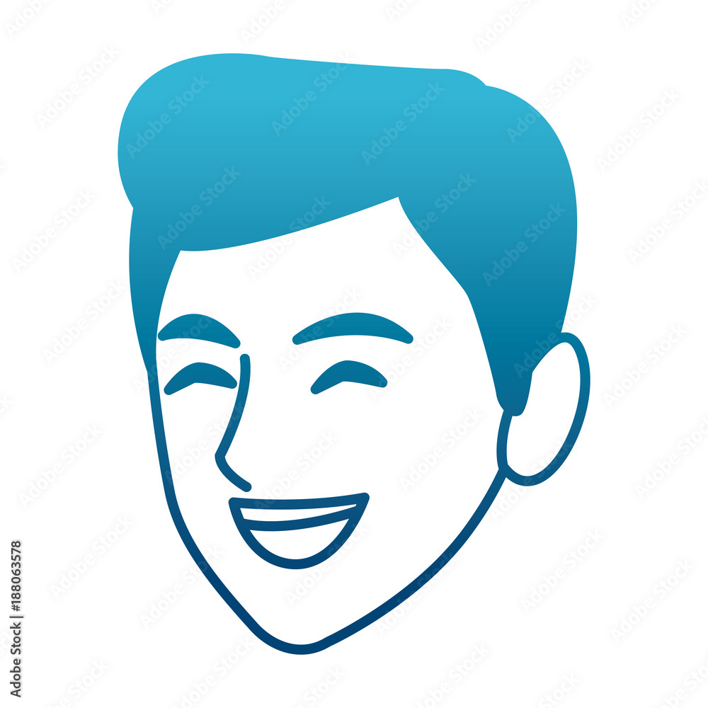 Man profile cartoon icon vector illustration graphic design