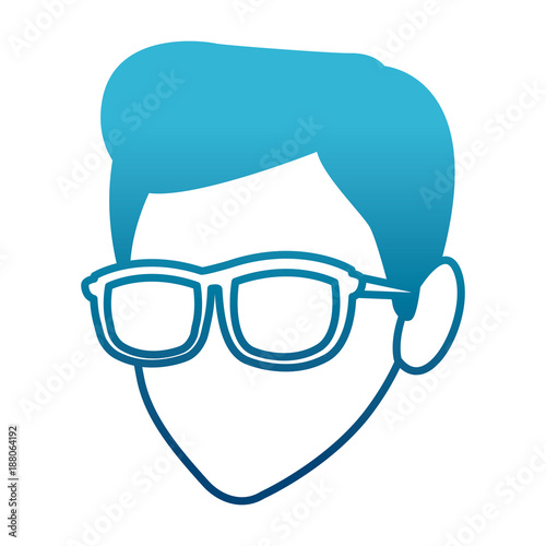 Faceless man with glasses icon vector illustration graphic design