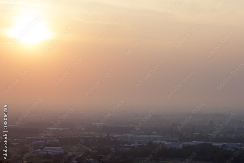 Morning sunrise over tranquil city at Maptaphut Huaypong Rayong Thailand. Morning sunrise over tranquil city at Maptaphut Huaypong Rayong Thailand.