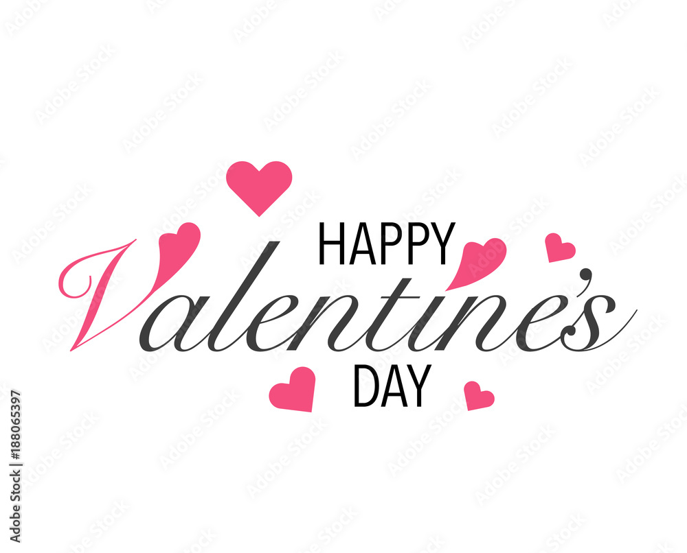 Valentines Day Lettering Background. vector