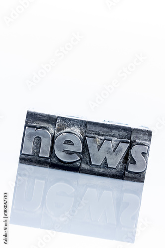 news in lead letters photo