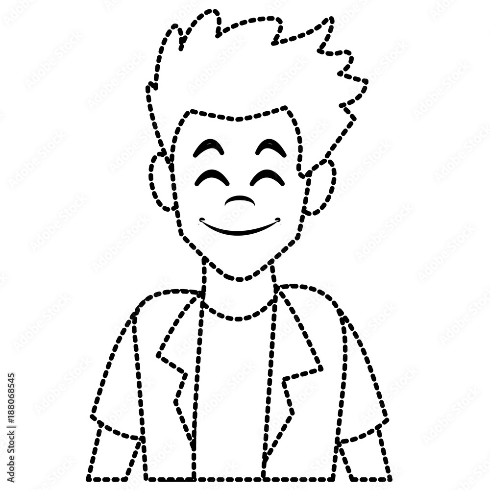 Fototapeta premium Man profile cartoon icon vector illustration graphic design
