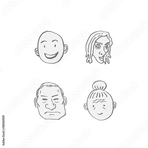얼굴의 표정 / 손으로 그린 이모티콘 모음
