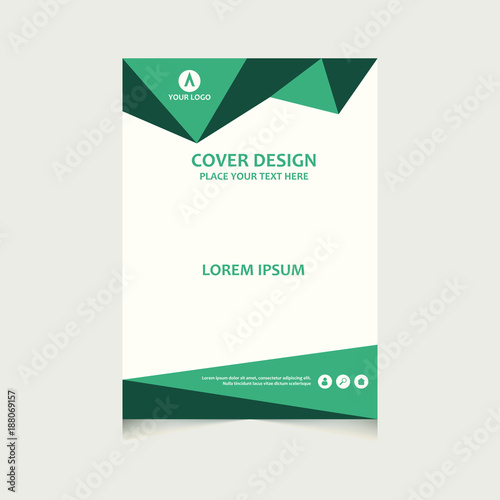 Annual report, flyer, presentation, brochure. Front page, book cover layout design. Design layout template in A4 size . Annual report cover template