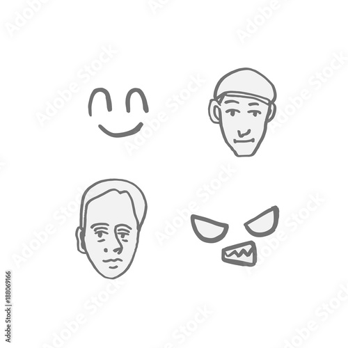 얼굴의 표정 / 손으로 그린 이모티콘 모음