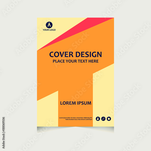 Annual report, flyer, presentation, brochure. Front page, book cover layout design. Design layout template in A4 size . Annual report cover template