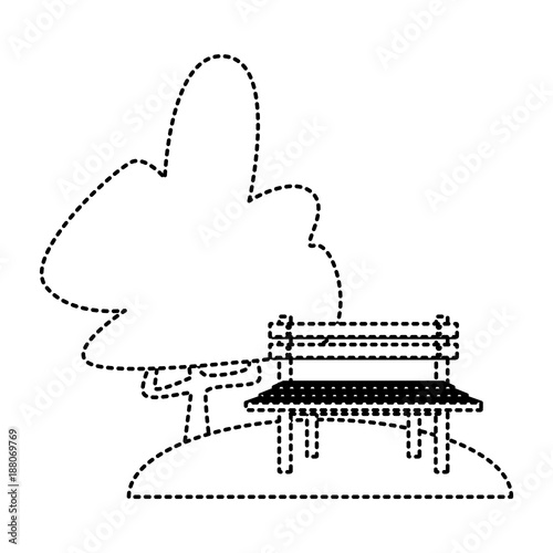 Chair in the park icon vector illustration graphic design