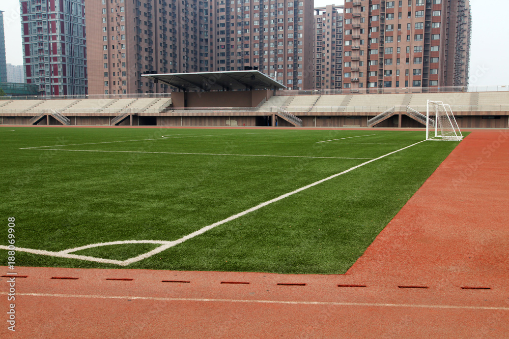 sports ground, close-up.