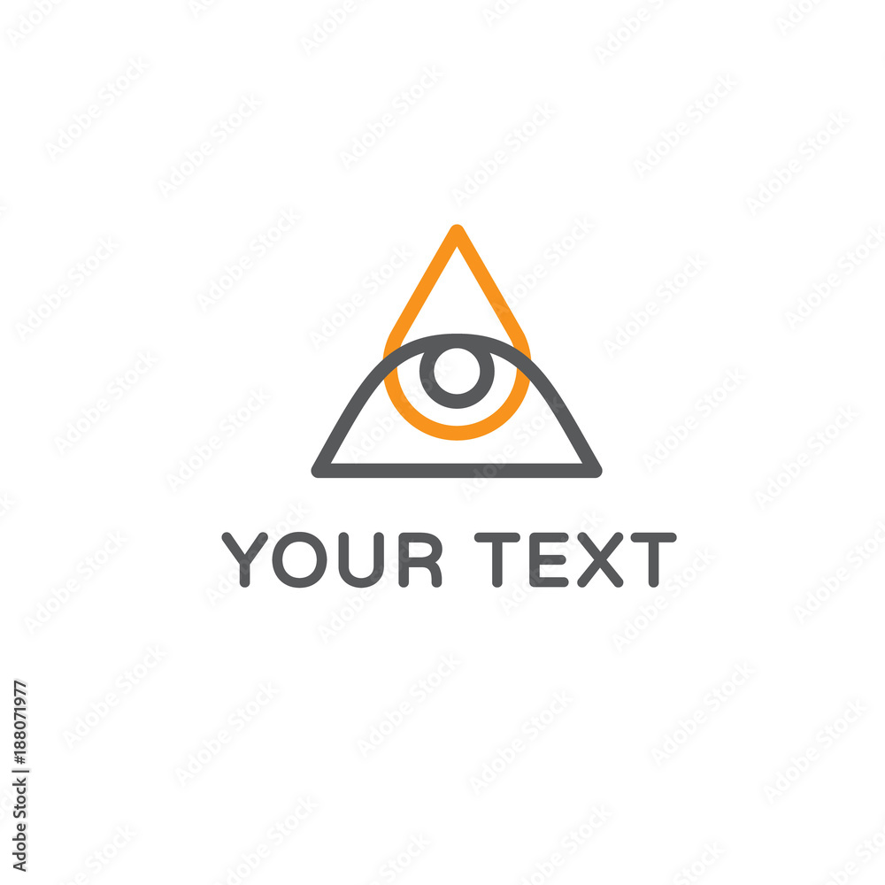 All seeing eye symbol, modern logo concept. Flat icon. All seeing eye symbol, modern logo concept. Flat icon.