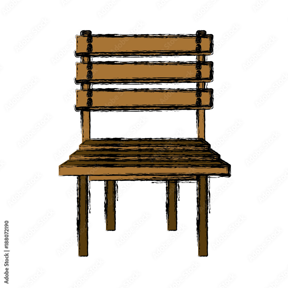 Wooden chair isolated icon vector illustration graphic design