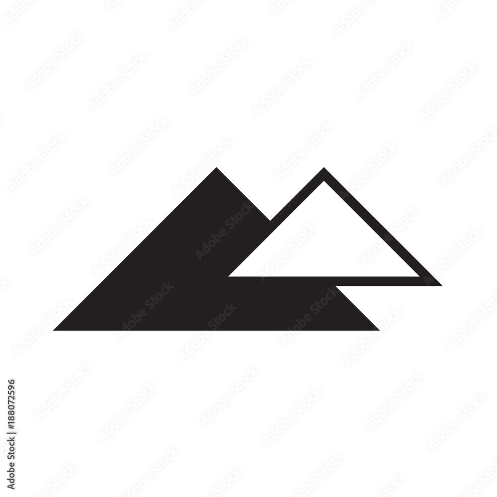 mountain icon Vector illustration, EPS10. mountain icon Vector illustration, EPS10.