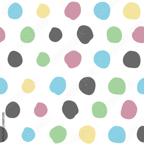 Seamless background with colored circles