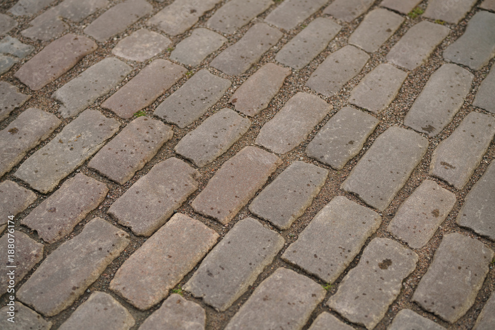 angle shot of old pavement