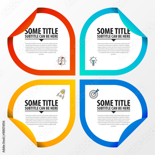 Infographic template. Business concept with 4 options. Vector