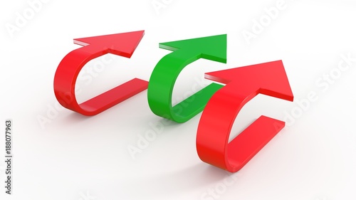 Free Download 3d 3 arrows pointing over/backwards shape - GFXLoad