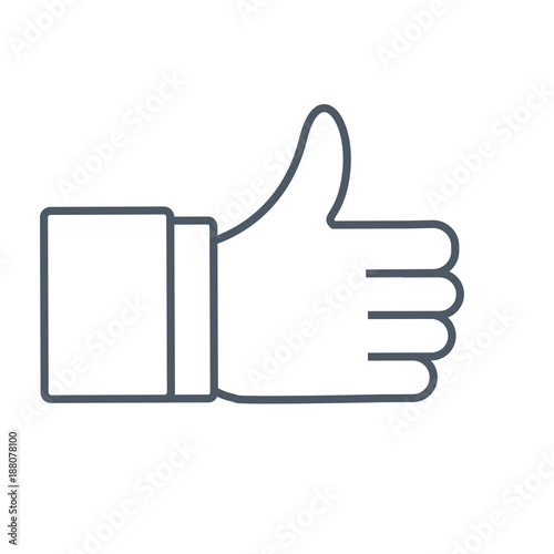 Thumb up like symbol icon vector illustration graphic design