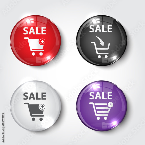 Sale button  glossy for web