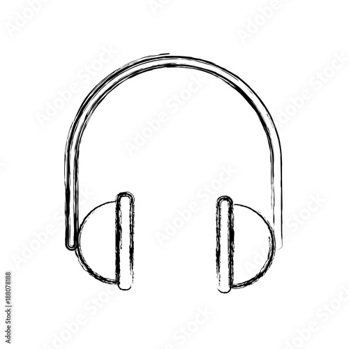 Music headphones device icon vector illustration graphic design