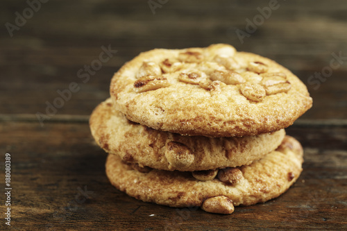 Stack of sweetmeal digestive biscuits i photo