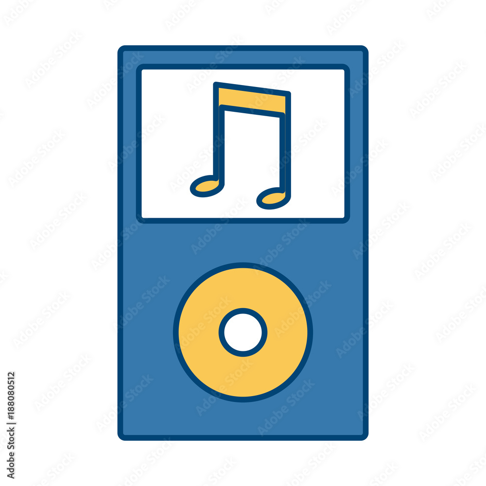 Music player device icon vector illustration graphic design Music player device icon vector illustration graphic design