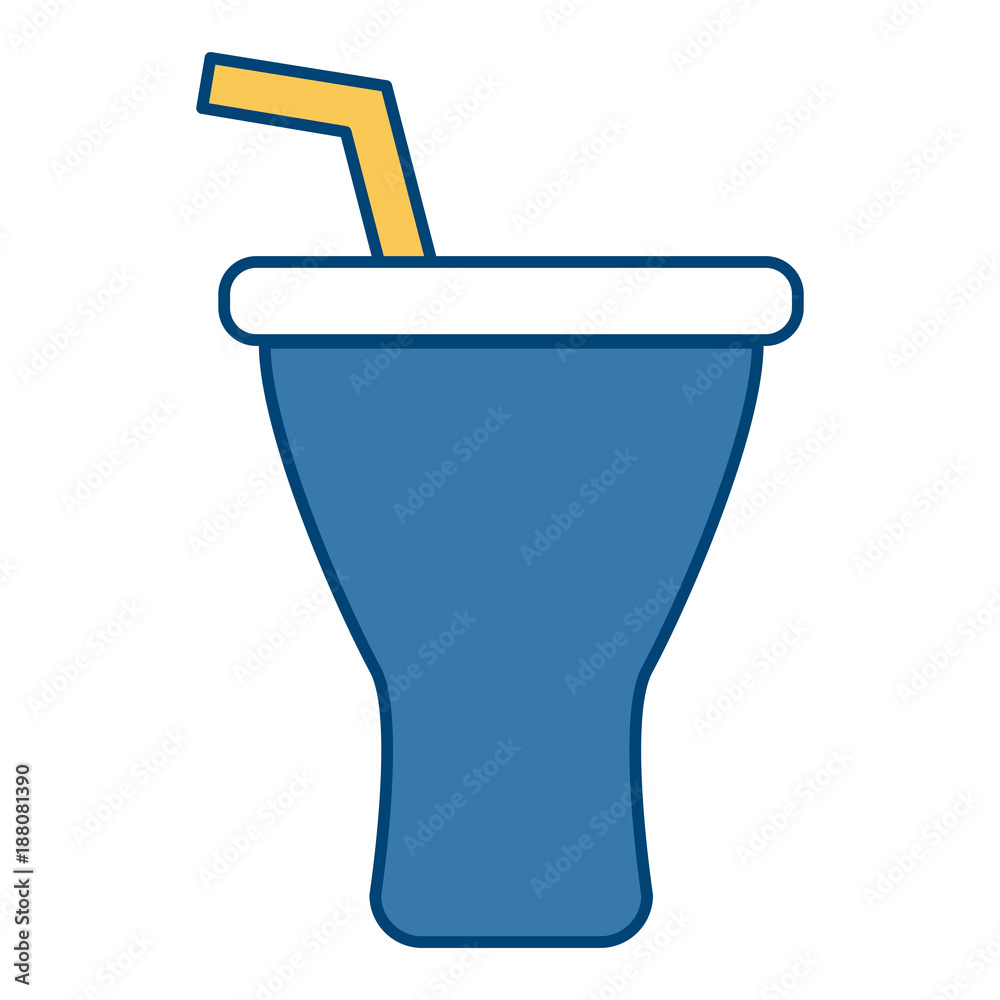 Drink cup with straw icon vector illustration graphic design Drink cup with straw icon vector illustration graphic design