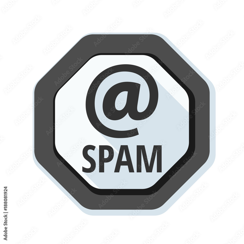 Spam Warning Sign illustration Spam Warning Sign illustration